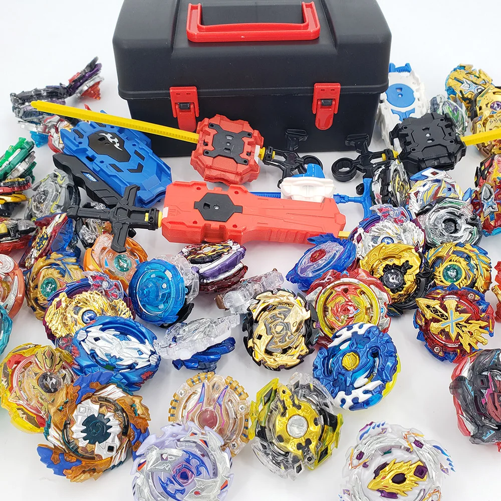 Tops Set Launchers Beyblade Toys B-131 B-122 B-130 Toupie Metal God Burst Spinning Top Bey Blade Blades Toy bay blade bables