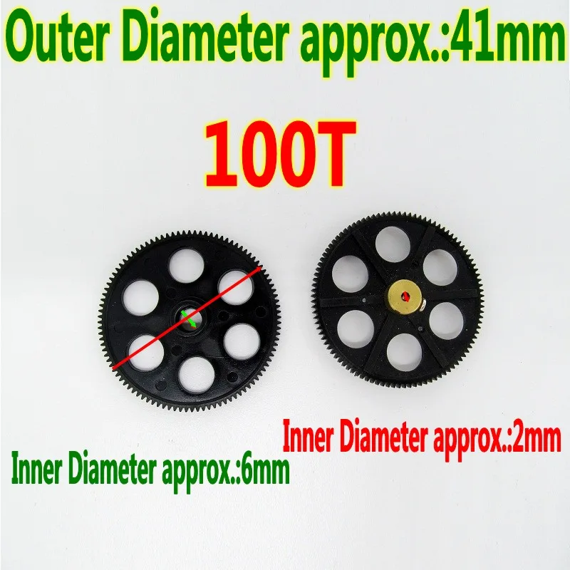 

2PCS as Showing Main Gear Upper Lower A B 4.1CM 41MM 100T For LH1306 R/C Helicopter Rc Spare Parts Accessories