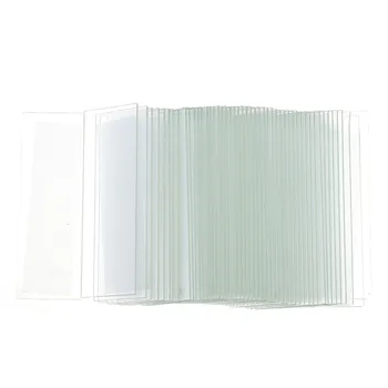 

50pcs Glass Slide Plate Panel Ground Edge Microscope Biology Experiment Glass Sheets Thickness 1mm-1.2mm 25.4x76.2mm