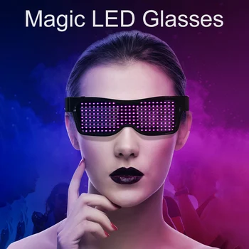 

LED Glow Sunglass USB Rechargeable Fashion Neon Light Up Glow Costume Party Bright SunGlasses Easter Party Supplies