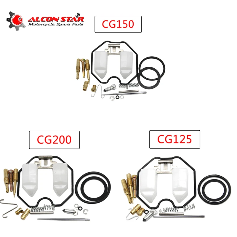 

Alconstar Motorcycle Keihin Carburetor PZ 26/27/30 Repair Kits CG 125/150/200 Carb With Spare Jets 1 sets One Pack