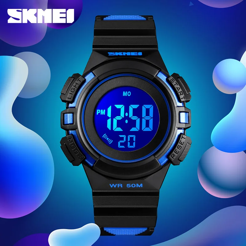 SKMEI 1485 детские часы Новые спортивные детские электронные цифровые часы для мальчиков/девочек часы с секундомером водонепроницаемые часы relogio masculi