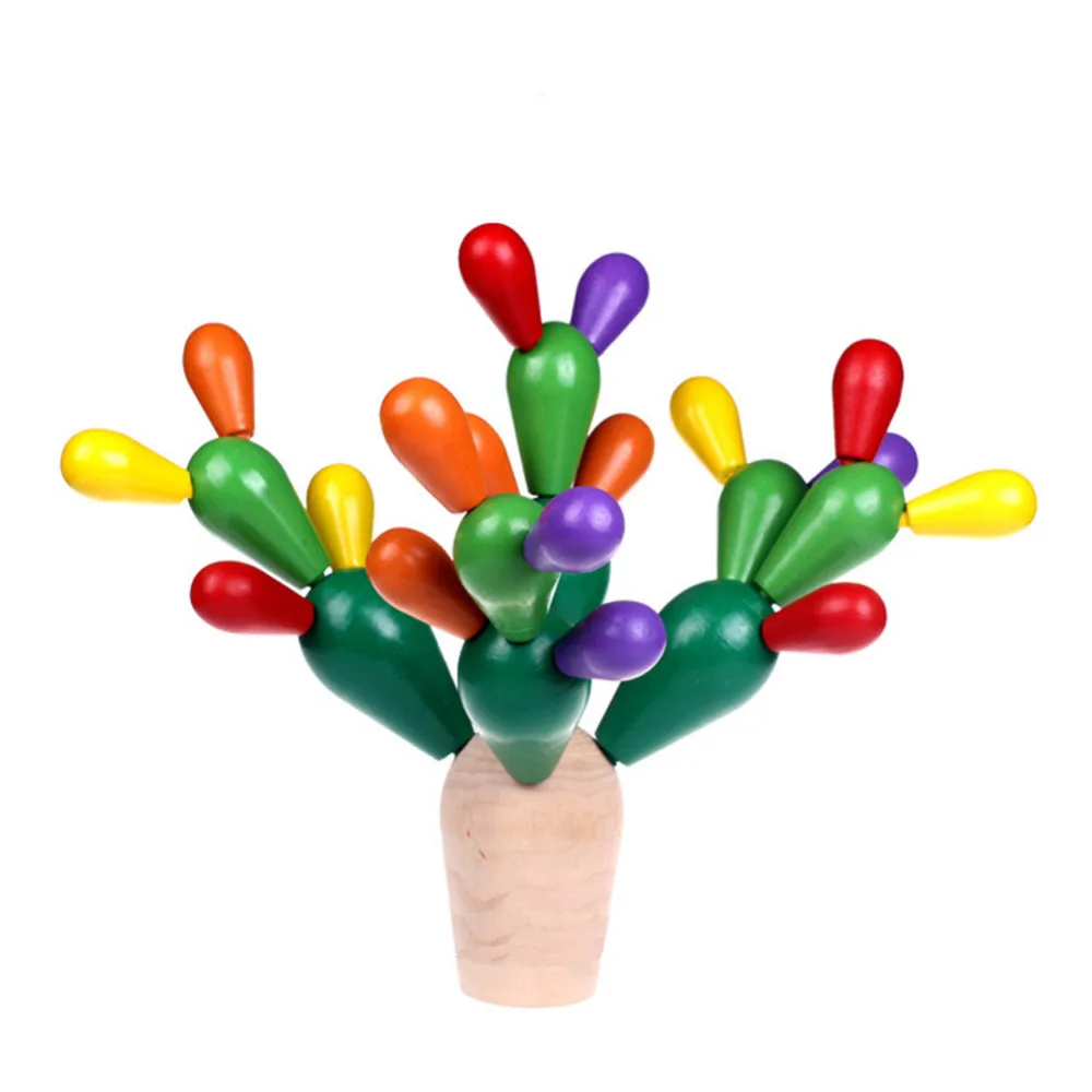 

Wooden Toys for Children Puzzles Cactus Wooden Building Mosaic Puzzle Toys Juguetes Kids Baby Toys Brinquedos Baby Wood Toy