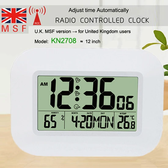 Decorative Digital Wall Alarm Clock Table Desktop Calendar Temperature