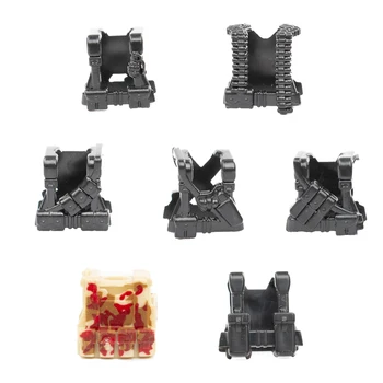 

Military Building Blocks SWAT Tactical Vests WW2 Special Police Land Force Bulletproof Vest Infantry Army MOC Bricks C024
