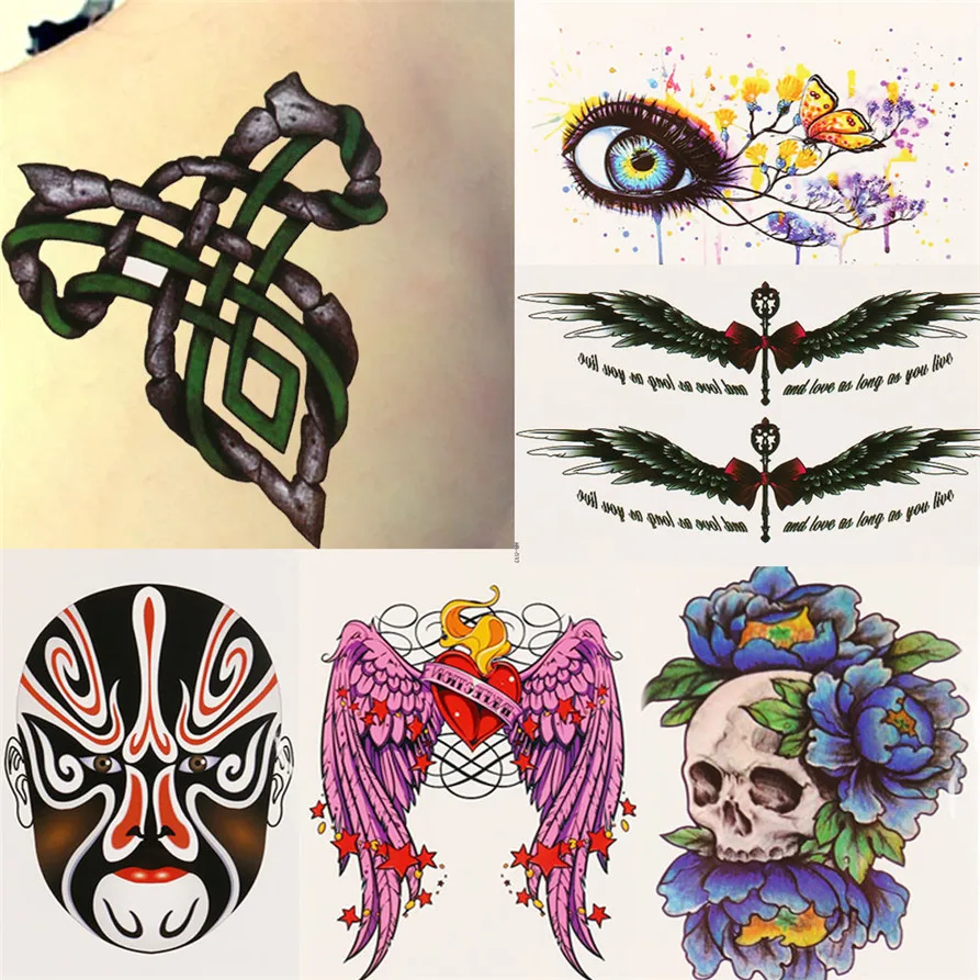

Temporary Tattoos Body Sticker Tattoo Paper Fake Tatoo Waterproof Body Stickers drop shipping 0829