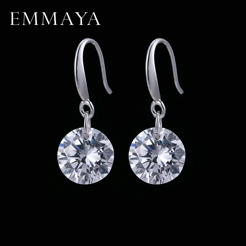 EMMAYA австрийский кристалл свадебные серьги серебряный цвет модный бренд Винтаж CZ Кристалл ювелирные изделия для женщин