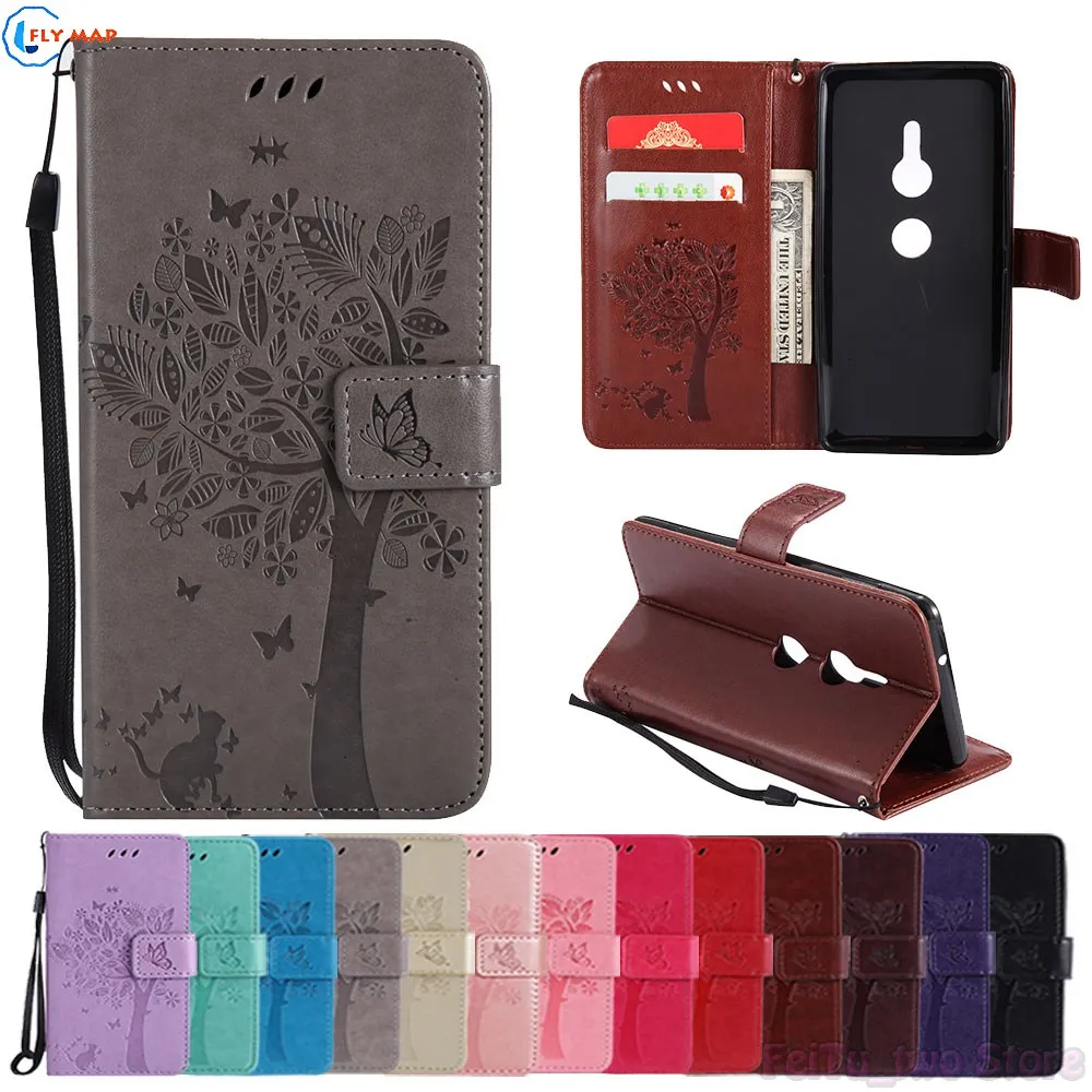 Coque For SONY Xperia XZ2 Dual H8216 H8276 Wallet Flip Phone Leather Case Cover for SONY Xperia XZ 2 H8266 H8296 Protector Bag