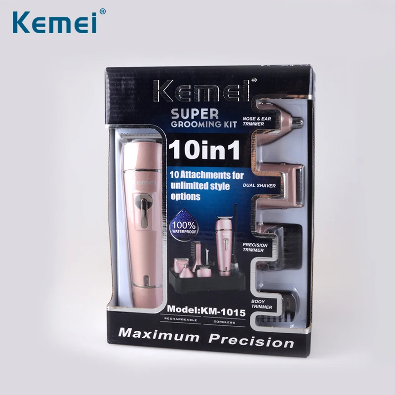 Kemei 6 в 1 перезаряжаемый триммер для волос многофункциональная машинка для стрижки волос электробритва триммер для носа мужские Инструменты для укладки бритья 1015