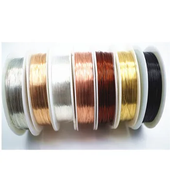 

Silver Copper Wire For Bracelet Necklace Jewelry DIY Accessories 0.2/0.25/0.3/0.5/0.6/1.0mm Craft Beading Wire HK018