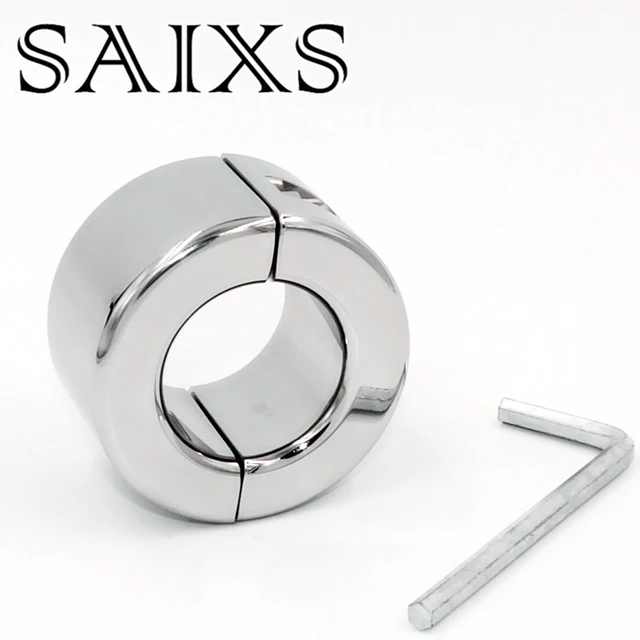 Stainless Steel Testicle Ball Stretcher Scrotum Penis Restraint Cock Ring  Metal Locking Pendant Weight Sex Toys for Men Pleasure - AliExpress