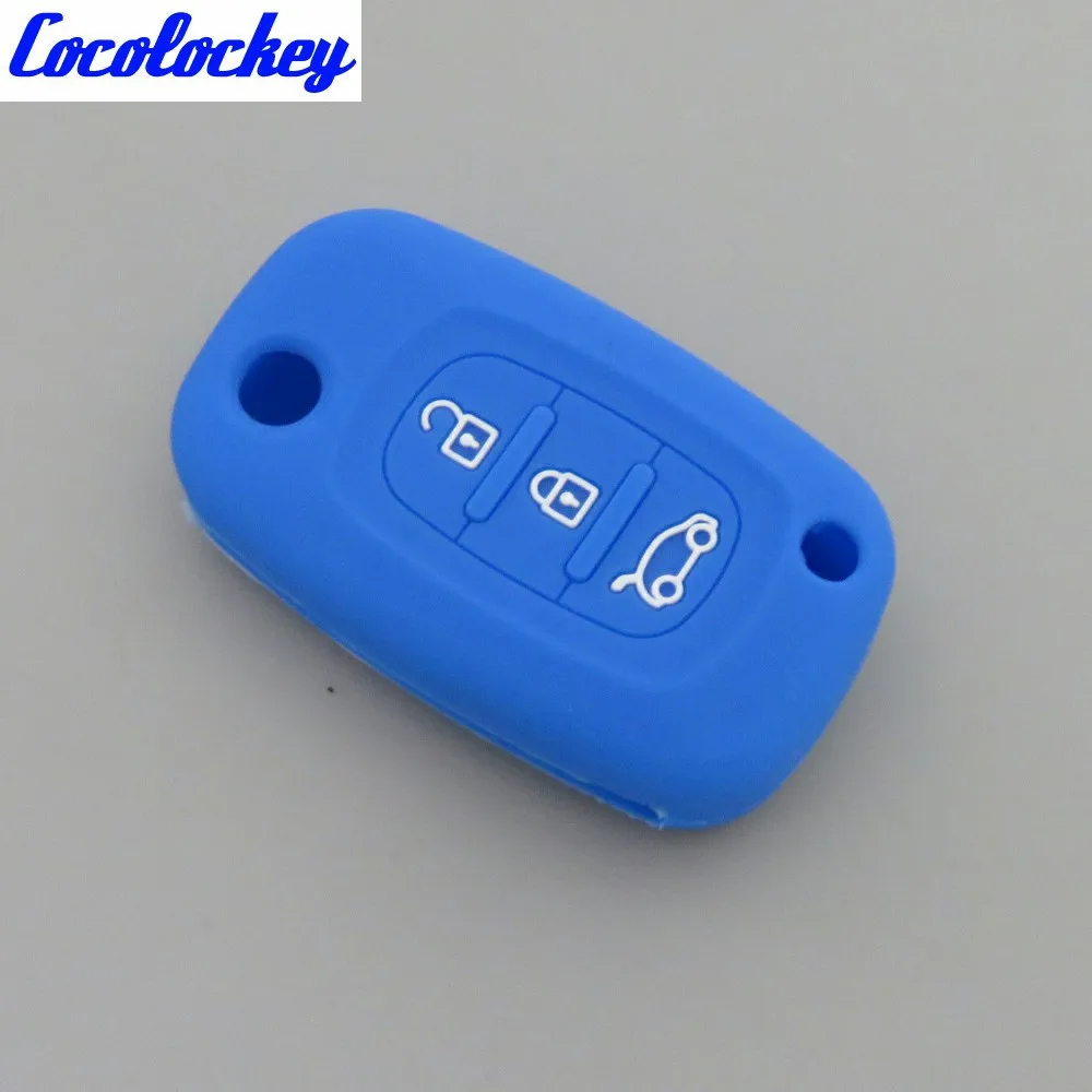 Cocolockey силиконовый чехол для автомобильного ключа RENAULT Clio Megane Kangoo Modus откидной