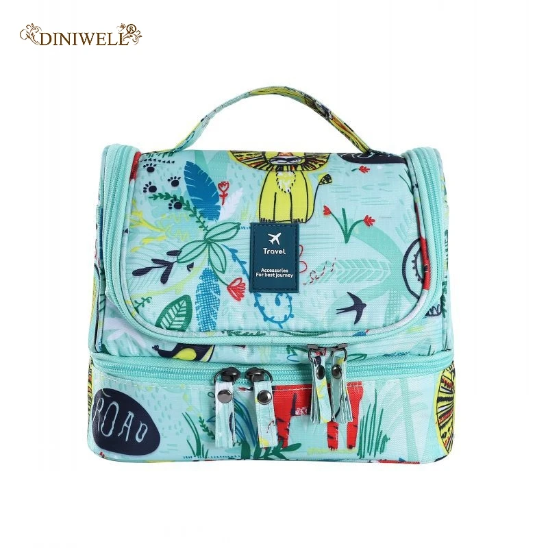 

2 Layers Cosmetic Bag Makeup Travel Organizer Large-capacity Waterproof Wash Bag Multi-function Hanging Storage Bag For Women