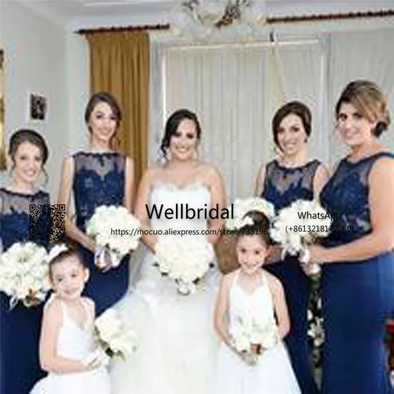 2017 Mismatched Sexy Different Mermaid Royal Blue Long Affordable Bridesmaid Dresses 2