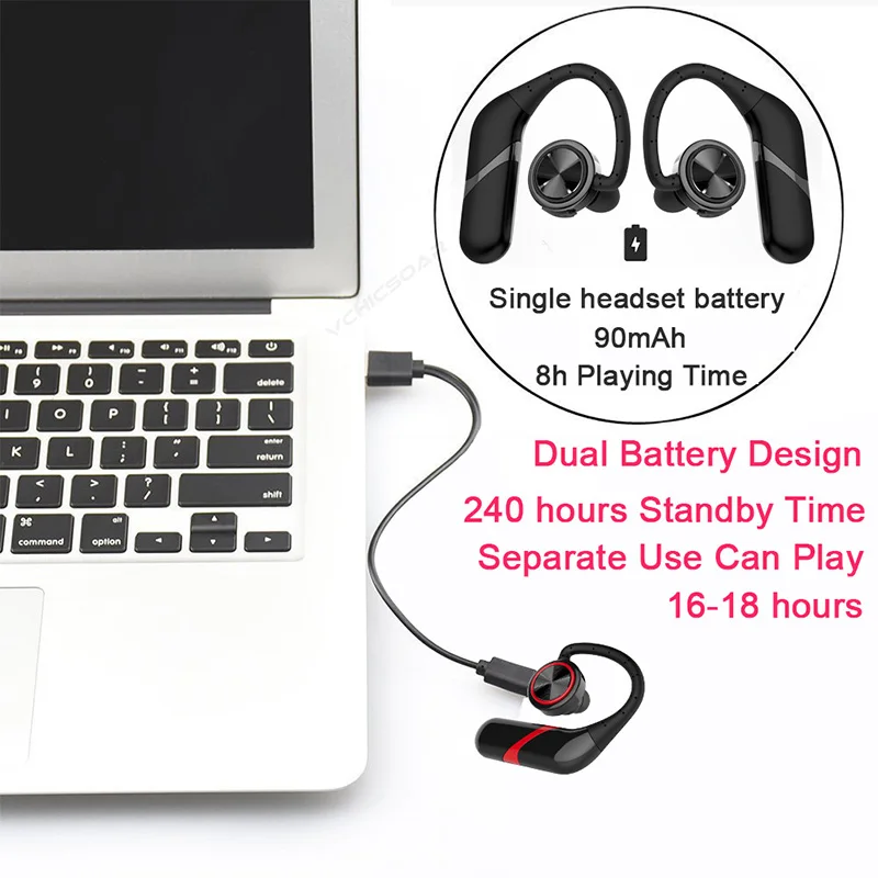 S800 TWS Bluetooth Headphones Sports Wireless Earphone Bluetooth 4.2 Headset Stereo IPX6 Waterproof