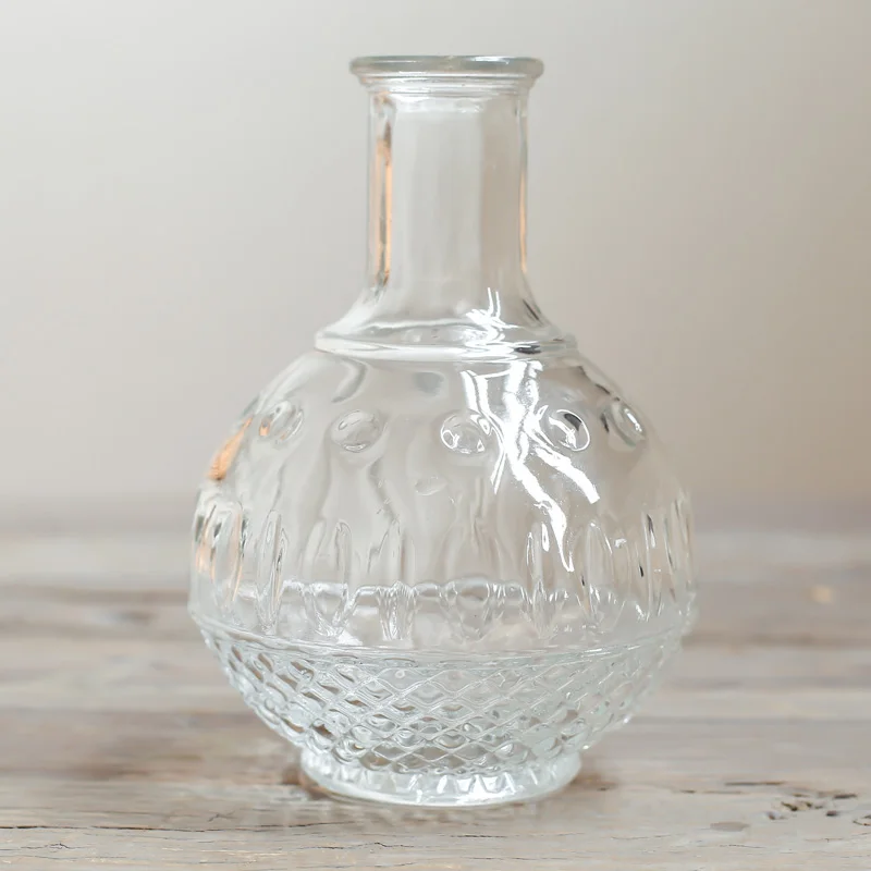 Мини-стеклянная ваза для цветов, европейская винтажная прозрачная стеклянная ваза, настольная Цветочная композиция, аксессуары, Хрустальная ваза для свадьбы - Цвет: G