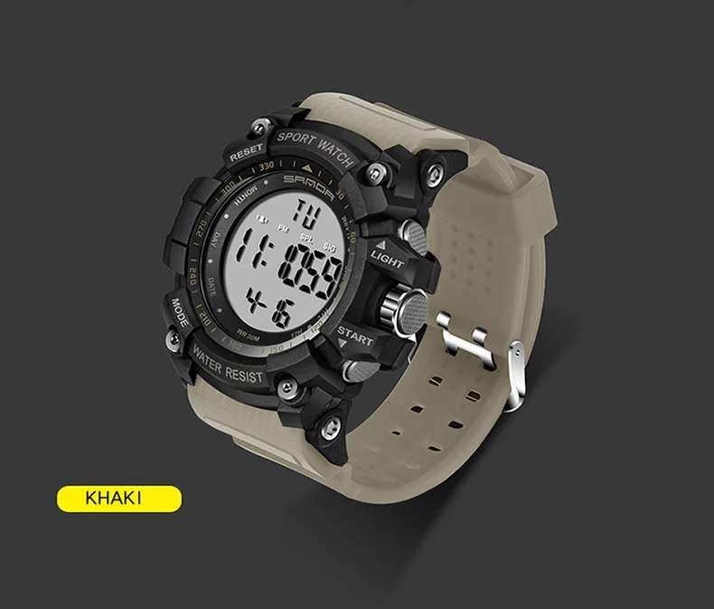 Бренд SANDA, мужские часы, водонепроницаемые, секундомер, хронограф, спортивные наручные часы, роскошный, светящийся светодиодный, цифровые часы для мужчин, будильник