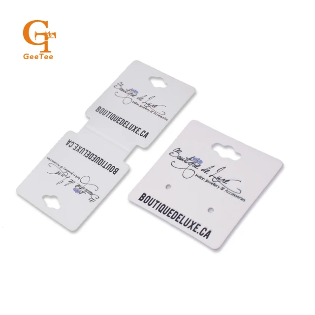 Custom Customized Logo Brand Name Printing Earring Necklace Display Custom Customized Logo Brand Name Printing Earring Necklace Display Cards Holder Printed Jewelry Tags