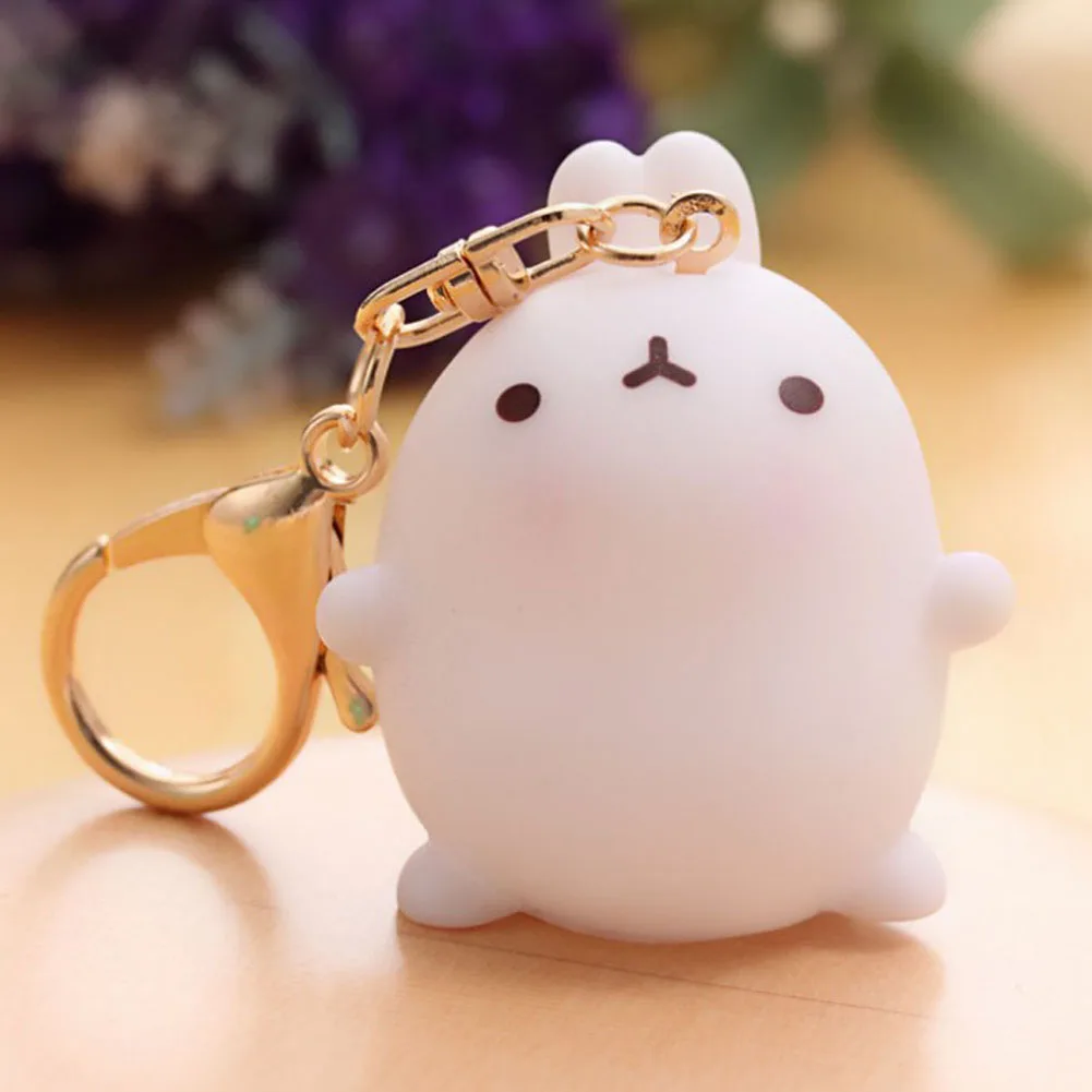 

New 1PC keychain Cartoon Otato Bunny Decor Fat Rabbit Keychain Keyring Bag Pendant Key Chain 5*4*4cm