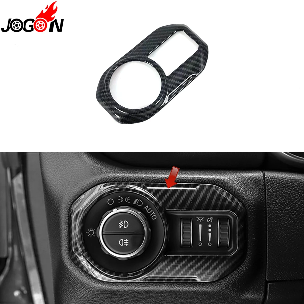 Us 14 92 12 Off Carbon Fiber Look Abs For Jeep Wrangler Jl 2018 2019 Car Styling Interior Head Light Fog Lamp Switch Button Cover Trim In Interior