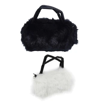 

Lovely Fur Leather Handbag Shoulder Bag Winter Black & Lady Girl Pretty Cute Lovely Plush Fur Hairy Handbag Shoulder Bag Messe