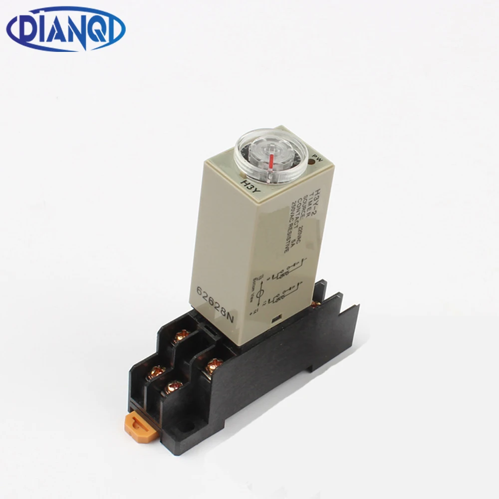 

H3Y-2 timer time relay with socket base AC 36V 110V 380V DC 24V