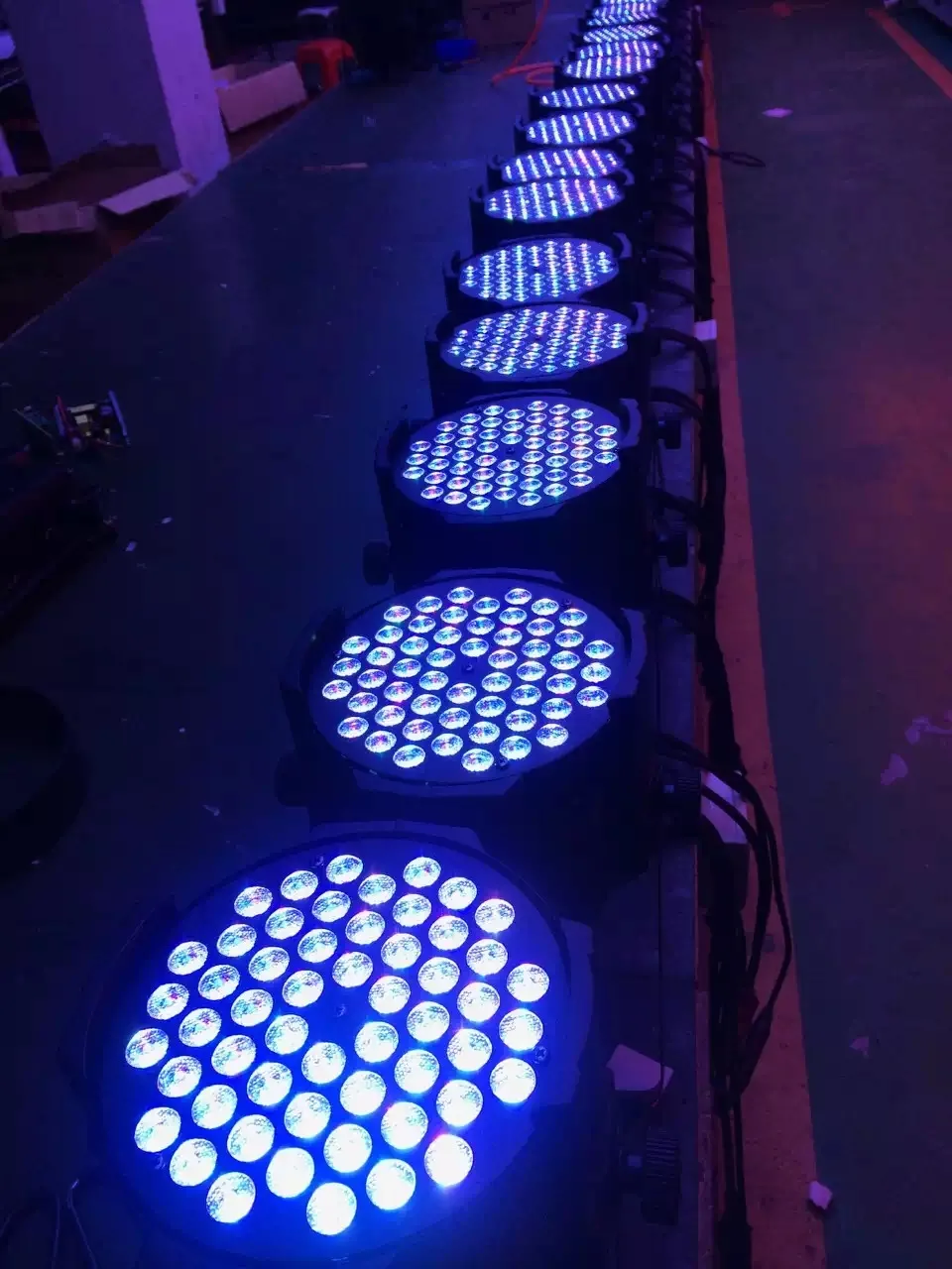 6PCS/LOT Free shipping 54x3w led par stage light 54x3w rgb 3in1 led par