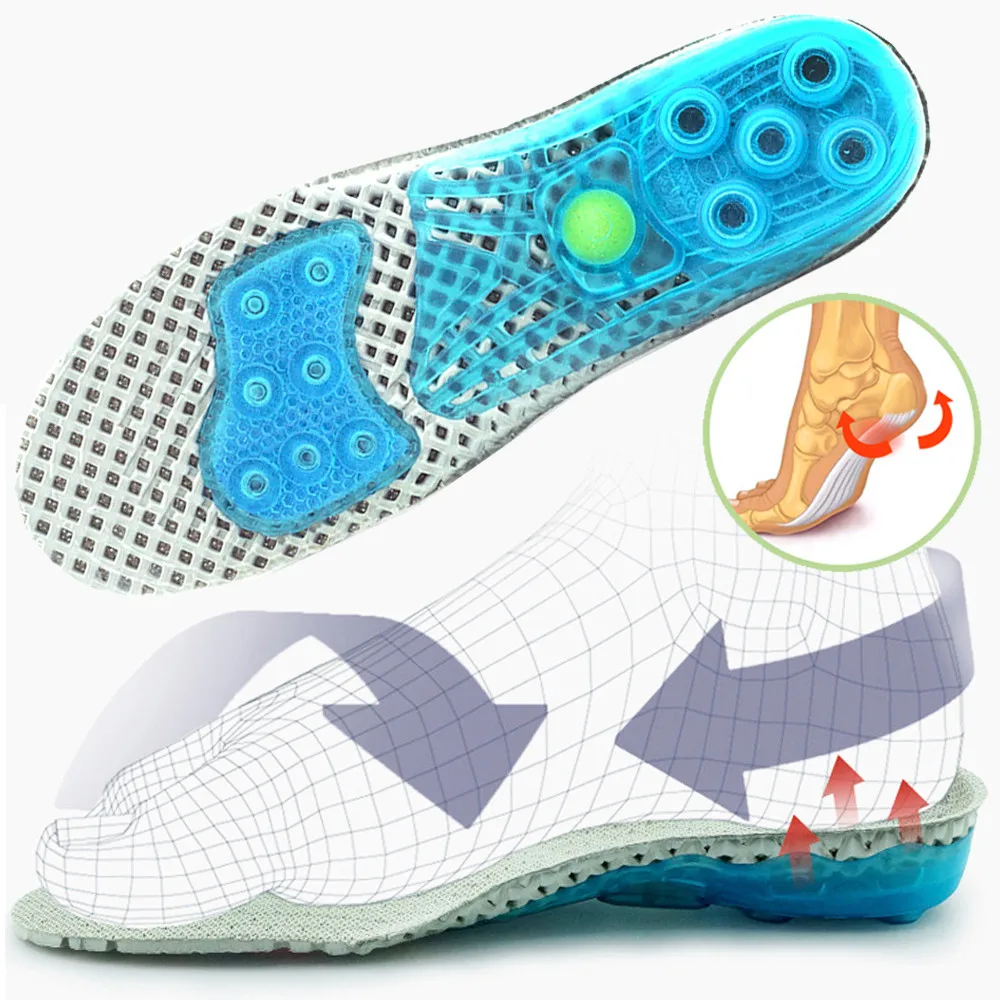 EiD EVA Silicone Gel orthotic insole for Flat Feet Arch Support orthopedic shoes sole Insoles for men and women Shock Absorption