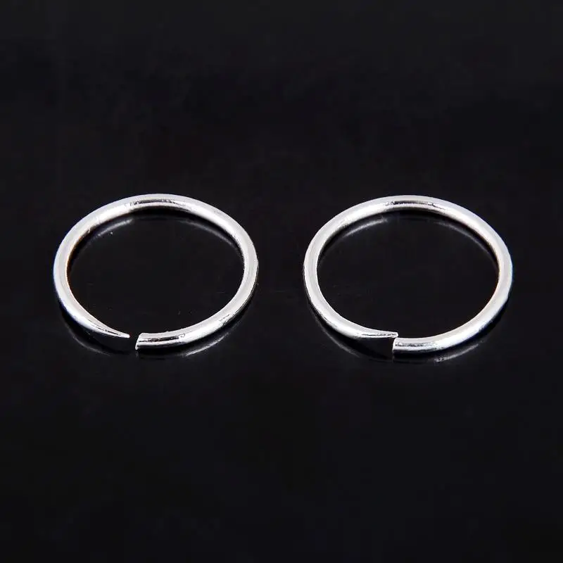

1pair Small Hoop Earrings Round Silver Color Hoop Cricle Piercing for Women Elegant for Evening Party Body Jewelry 4 Size