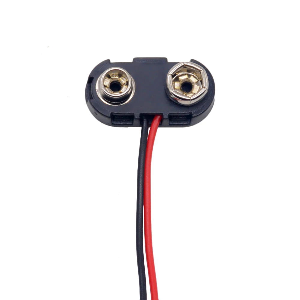 

5 PCS/10 PCS Model T 9V Battery Connection Buckle Clip Lead Wires Holder Hard Shell Plastic Shell Wire Length 15CM