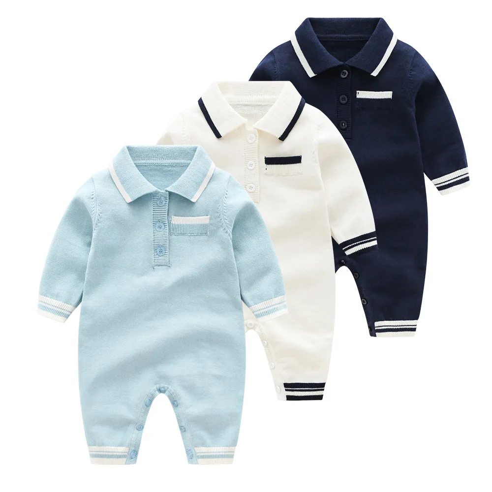 

Nreborn Baby Winter Autumn Knit Jumpsuit 3m-24m Infant Boy Girls Long Sleeved Rompers Cotton Wool Baby Clothing