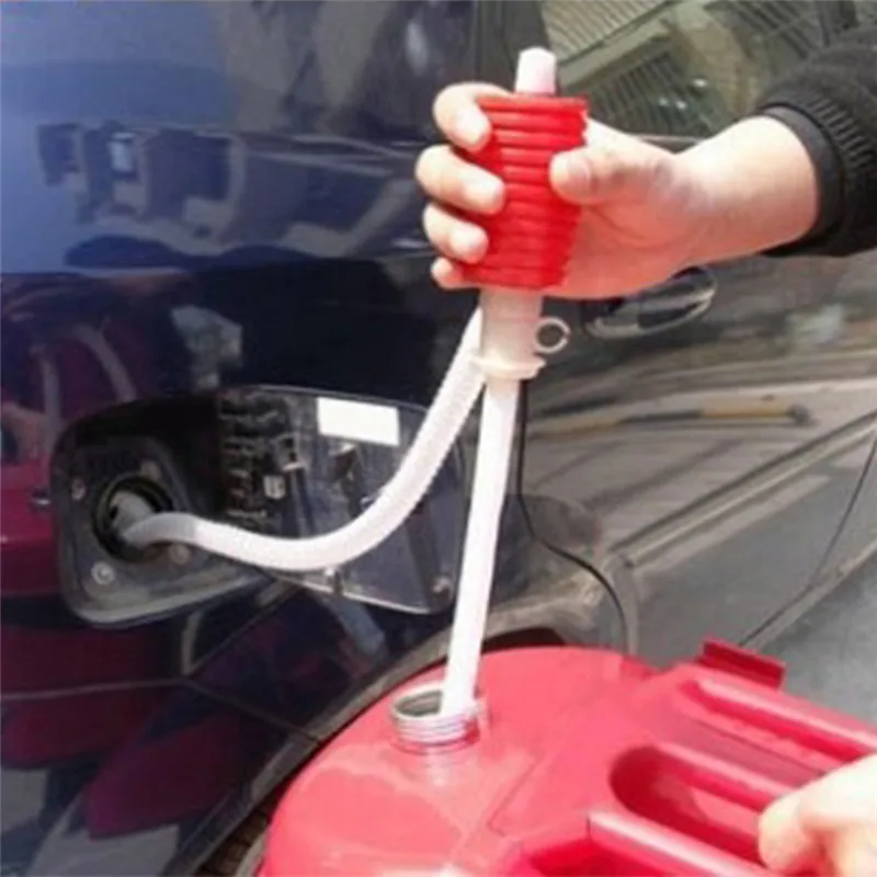 

New Portable Car Manual Hand Siphon Pump Hose Gas Oil Transfer Pump Plastic