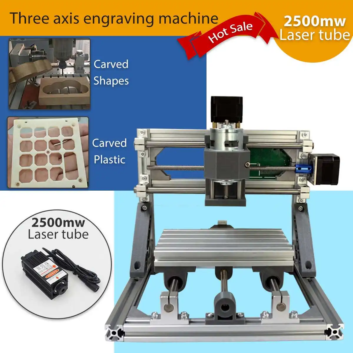 

CNC 1610+2500mw diy cnc engraving machine mini Pcb Milling Machine Wood Carving machine cnc router cnc1610 best Advancerouter