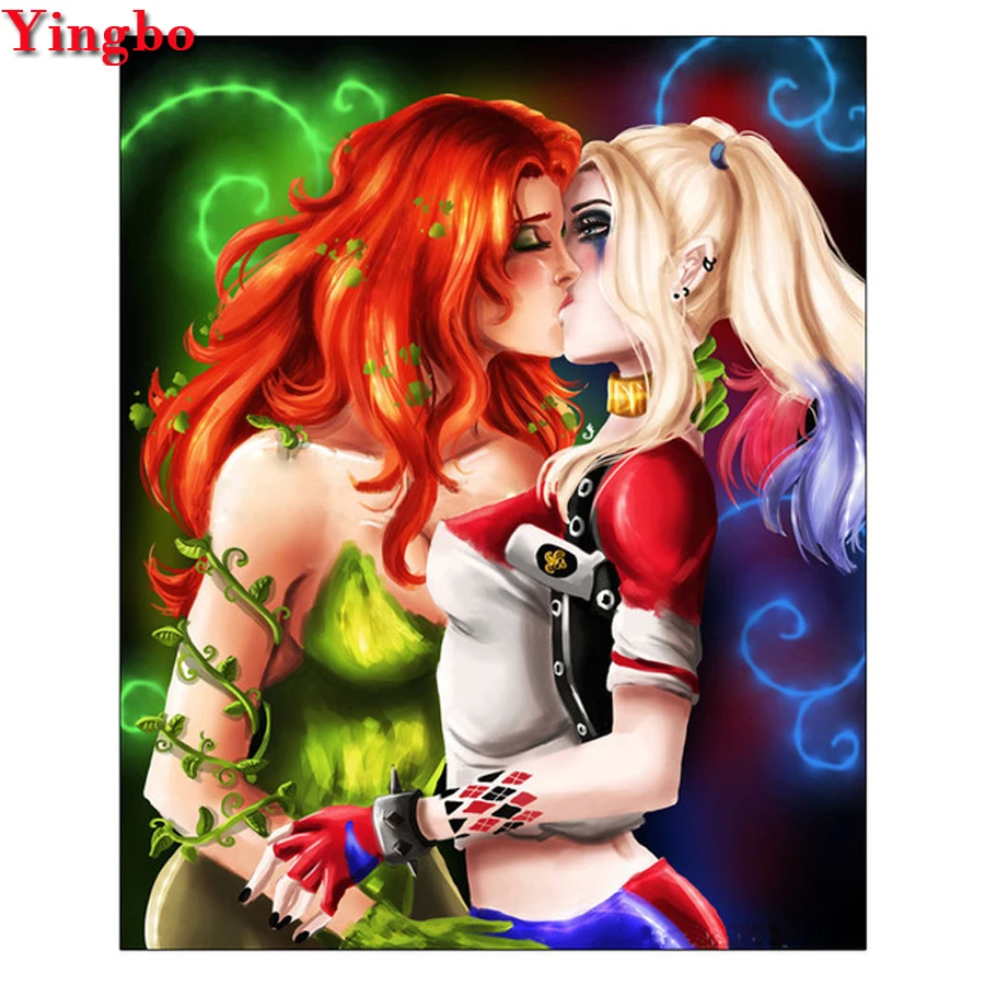 

Full square round drill 5D DIY diamond painting Cartoon girl gay embroidery beaded cross stitch rhinestones decoration home