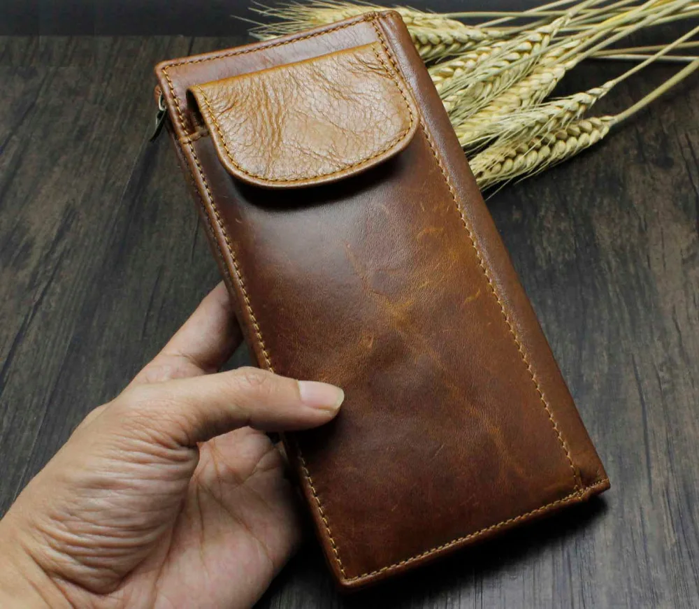 Mens Organizer Leather Wallet Purse w/ Separable Oyster Card Holder