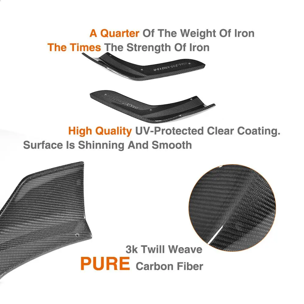 Углеродное волокно/FRP передний бампер сплиттеры губы Cupwings створки Winglets для BMW 2 серии F87 M2 База купе 2-двери