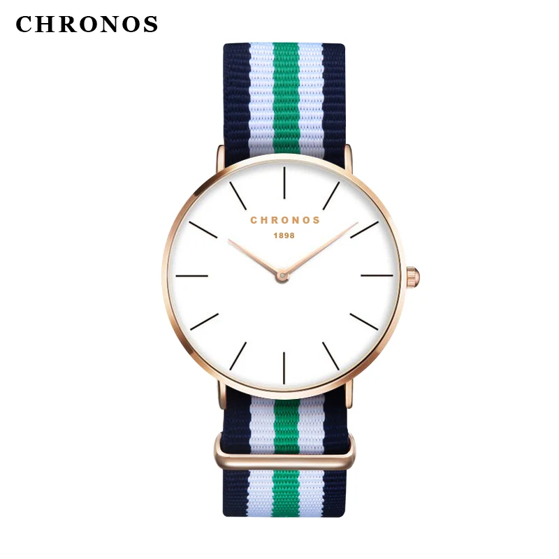 CHRONOS 1898 модные мужские часы Роскошные женские кварцевые наручные часы для влюбленных часы повседневные спортивные часы Relogio Masculino - Цвет: CH0206