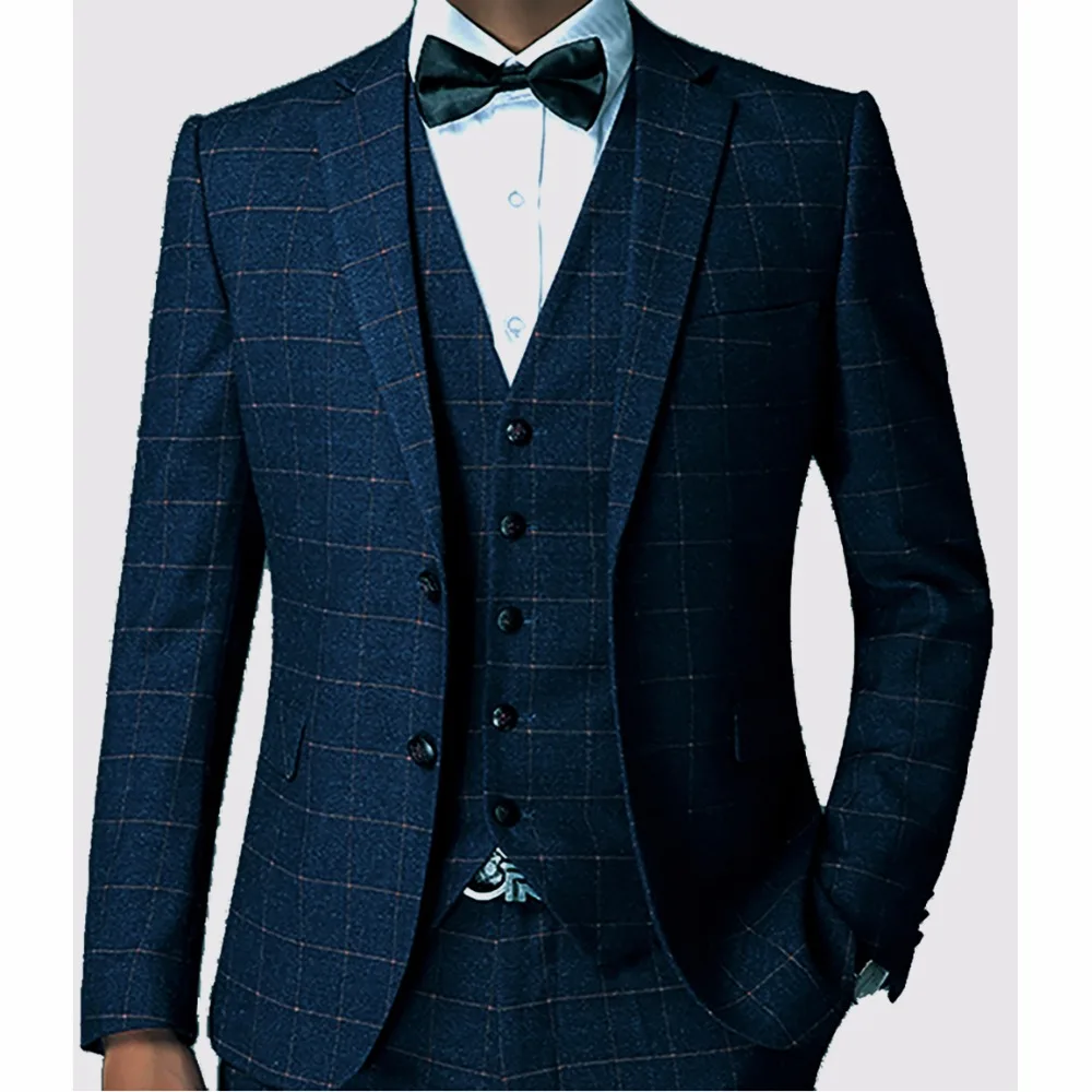 Best Tailored Checkered Suit Men Blue Check Suit Tailor Made Men Style Checkered Dress Suit Pants,Light Blue Casual Blazer