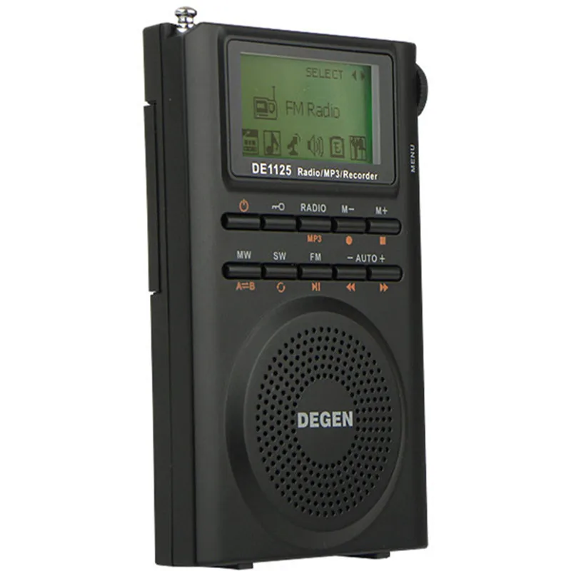 Новые DEGEN de1125 fm Радио полный диапазон приемника 4 ГБ mp3 e-book AM SW MW стерео MP3-плееры