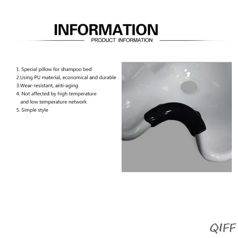1Pcs Black Silicone Shampoo Head Pillow Neck Rest With Suction Cup Hair Wash Sink Basin Hairdresser Accessories