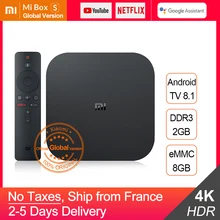 Xiaomi Mi Box S Android tv 8,1 телеприставка 2G + 8G проигрыватель google Youtube BT двухдиапазонный wifi Xiaomi Mi box S Android tv 8,1 4 K