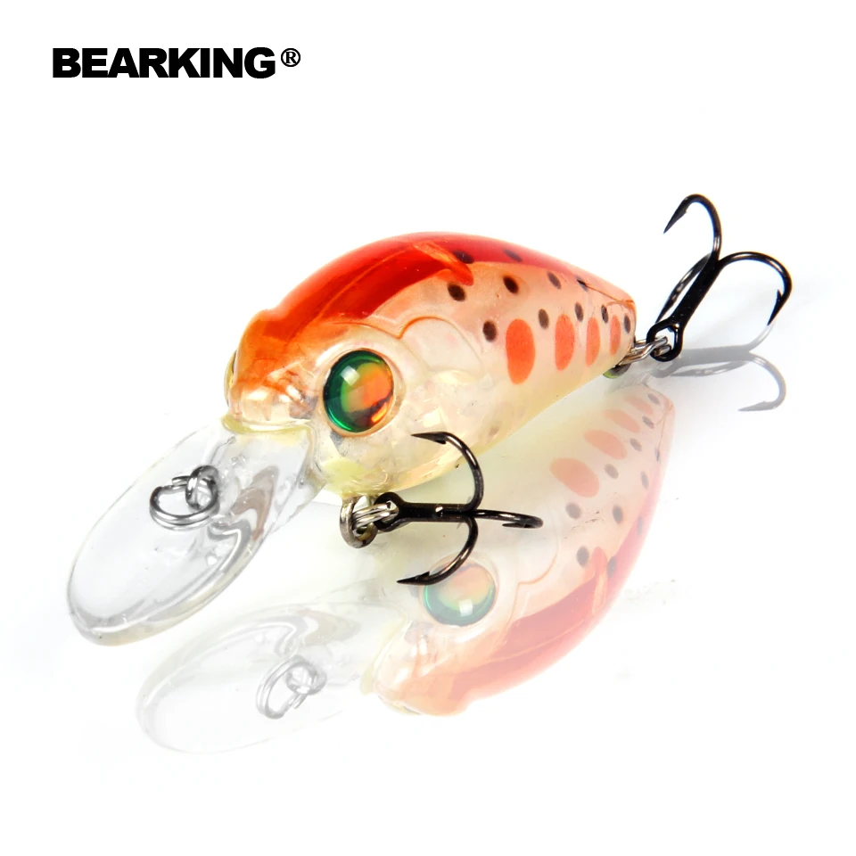 

Bearking 5pcs/lot fishing lures, assorted colors, minnow 35mm 3.7g, 2.0m professional hot model crank bait minnow popper