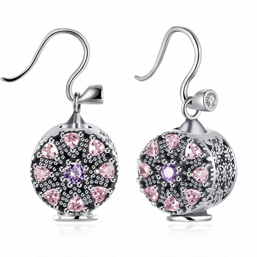 Real Brinco 2017 New Sale 925 Sterling Wholesale Crystal from Swarovski Jewelry Flowers Full Of Drilling Zircon Earrings