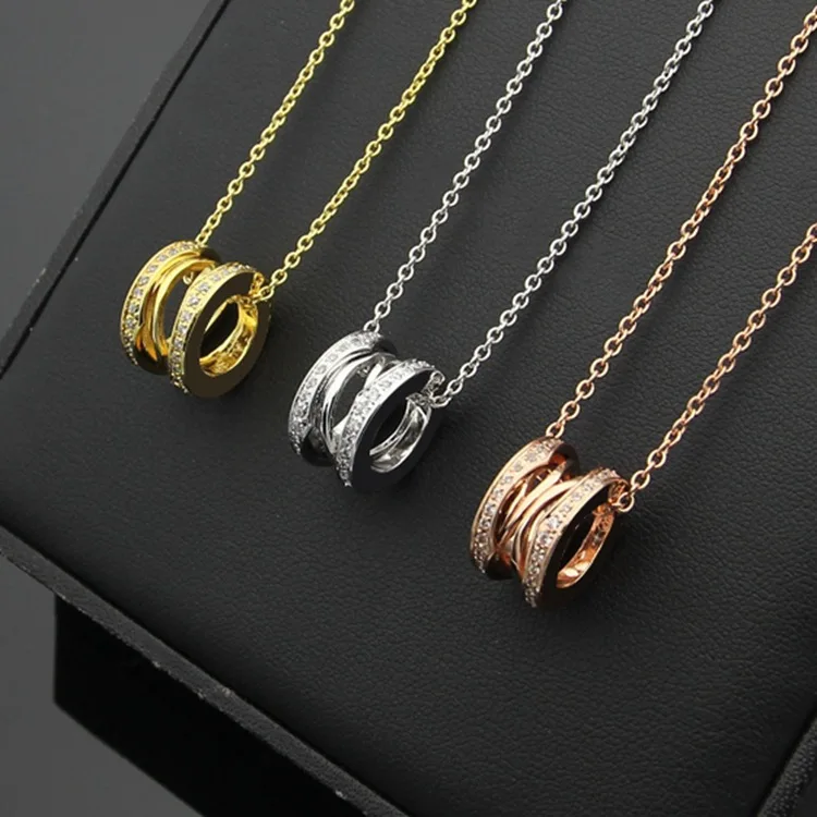 Buy High quality 316L titanium steel fashion hollow spring drill necklace