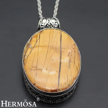 

Hermosa Jewelry Unique Fashion Retro Silver Color Necklace Pendants 70MM HM516