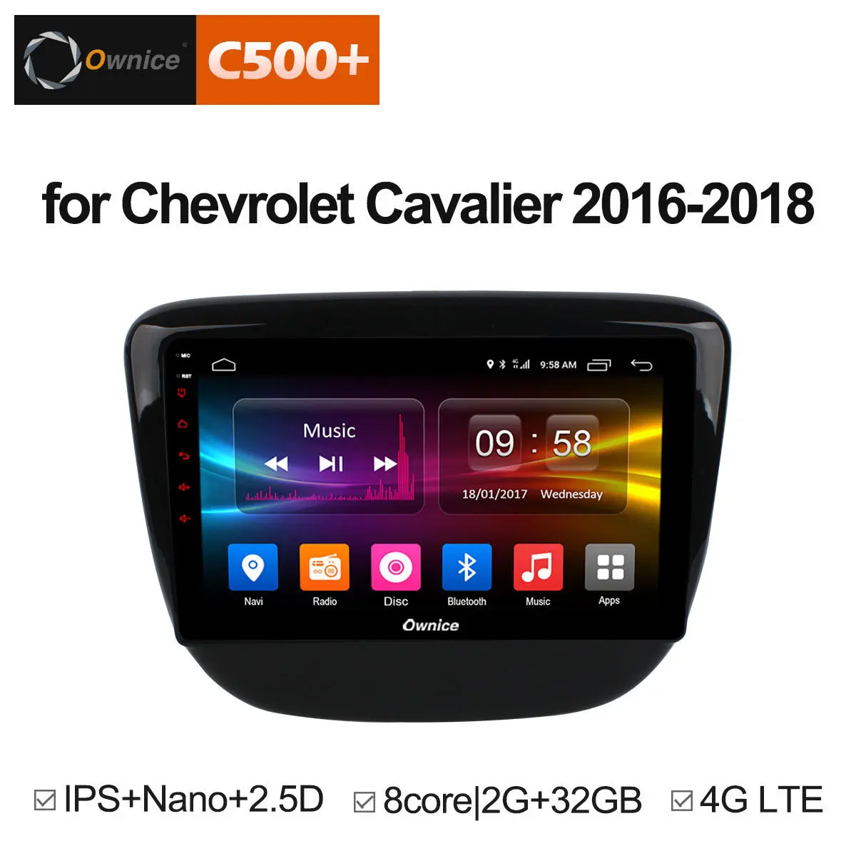 Ownice C500+ G10 Octa Core Android 8,1 автомобиль dvd-радио GPS Аудио для Chevrolet Cavalier- с DAB+ 2 Гб Оперативная память 32G Встроенная память