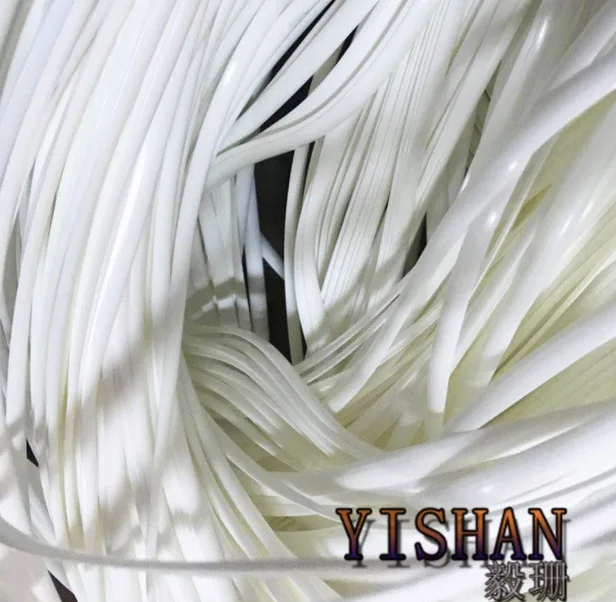 70Meters(500g)  Width:8mm White Gradient Flat Synthetic Rattan Weaving Material Plastic Knit Repair Chair Table PE Rattan
