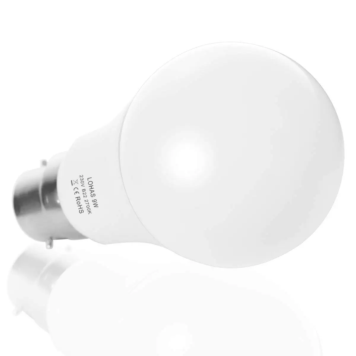 de baioneta reguláveis, 9Watt, A60 60Watt, B22, branco, 6000K, 810lm, 5Pack