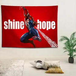 SHINEHOPE на заказ Человек-паук Marvel настенный гобелен простыни для дома декоративные гобелены пляжное полотенце ткань настенный гобелен