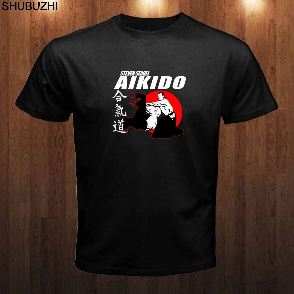 

100% Cotton Short Sleeve O-Neck Tops Tee Shirts Steven Seagal Aikido Karate Master Russian Martial Art Retro Men T-Shirt sbz5518